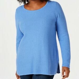 Charter Club Seed-Stitched Tunic Sweater-0X